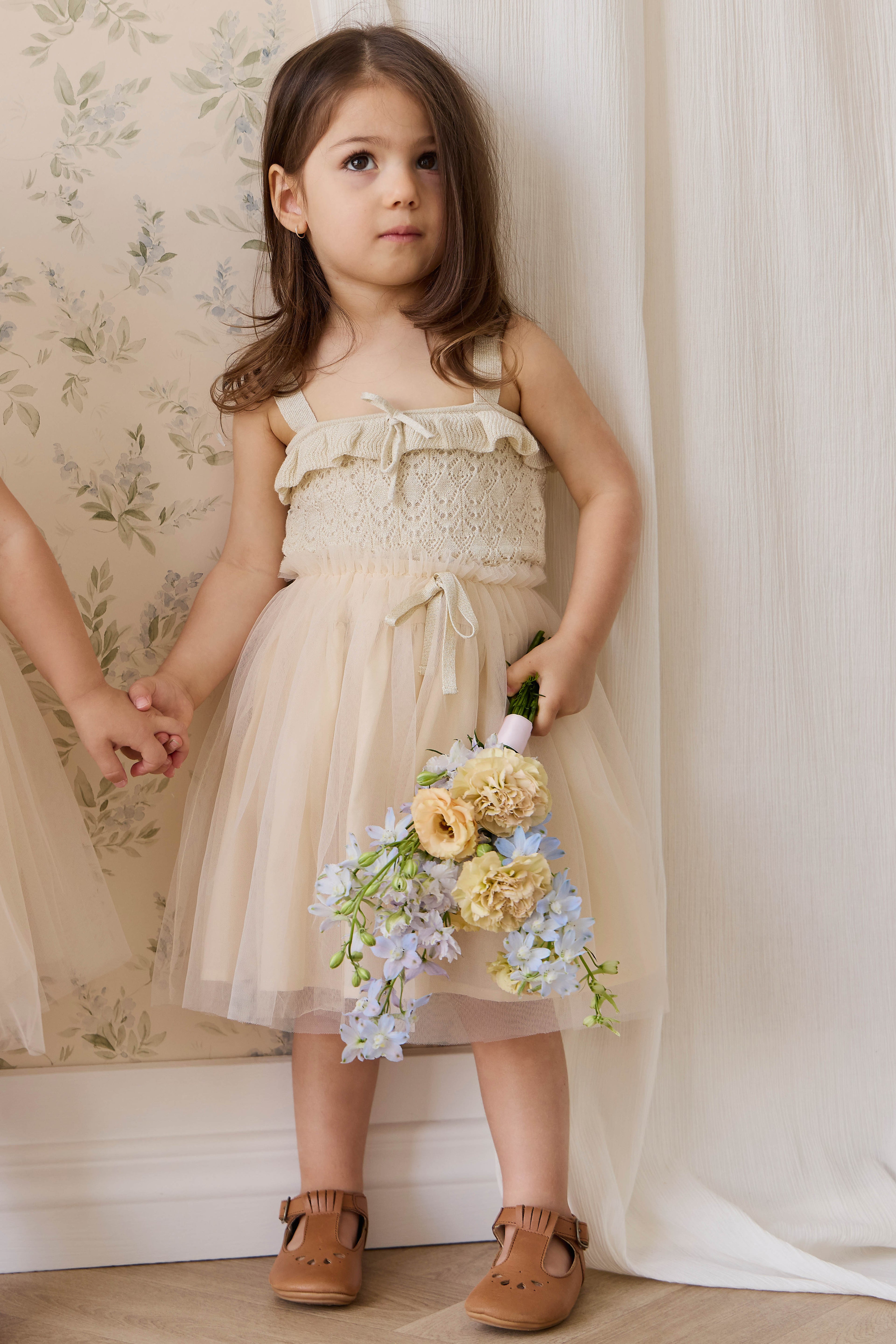 Jupe fluide doublée en tulle blanc uni et coton avec taille élastique, pour enfants de 6 mois à 10 ans