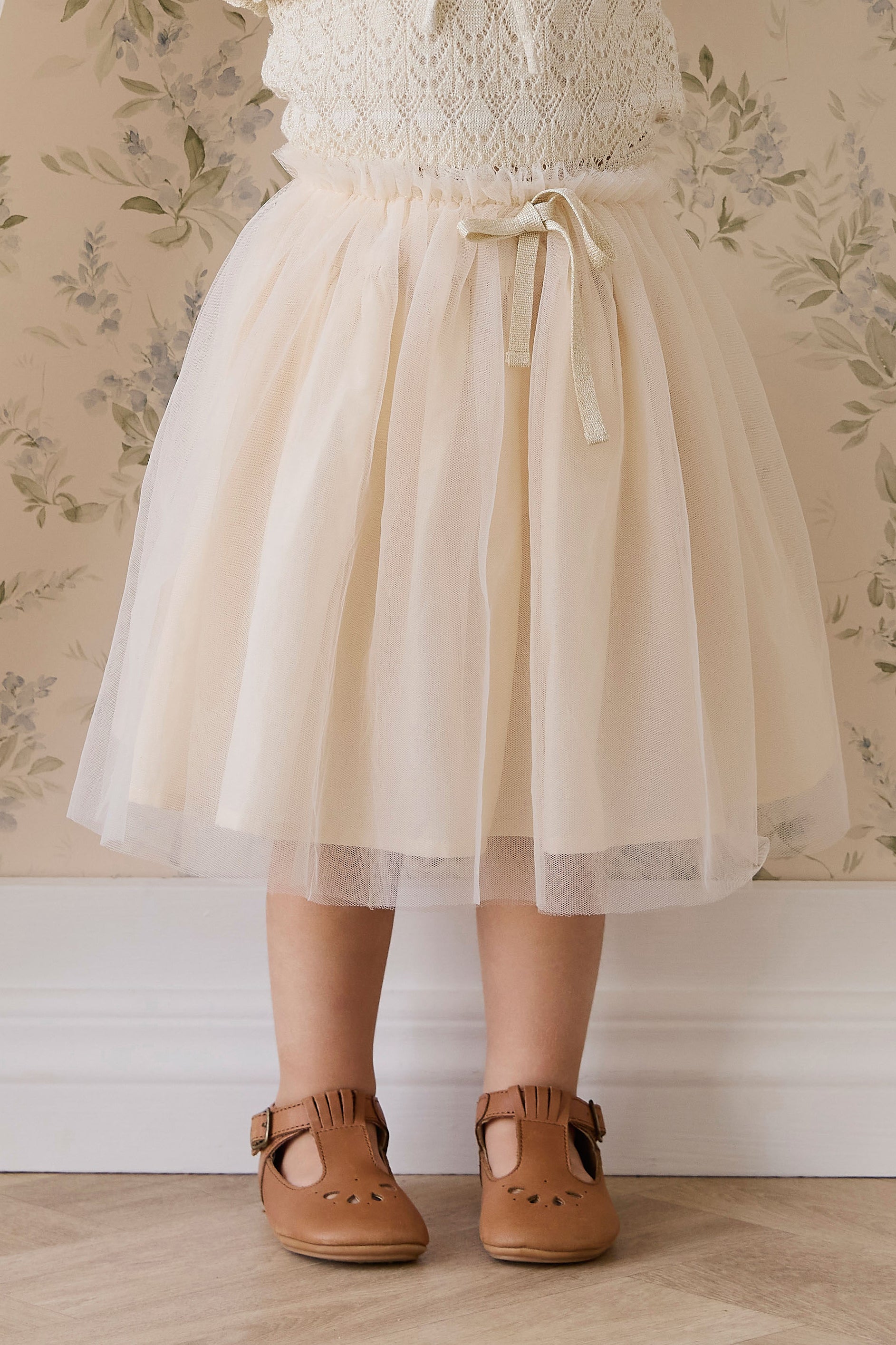 Jupe fluide doublée en tulle blanc uni et coton avec taille élastique, pour enfants de 6 mois à 10 ans