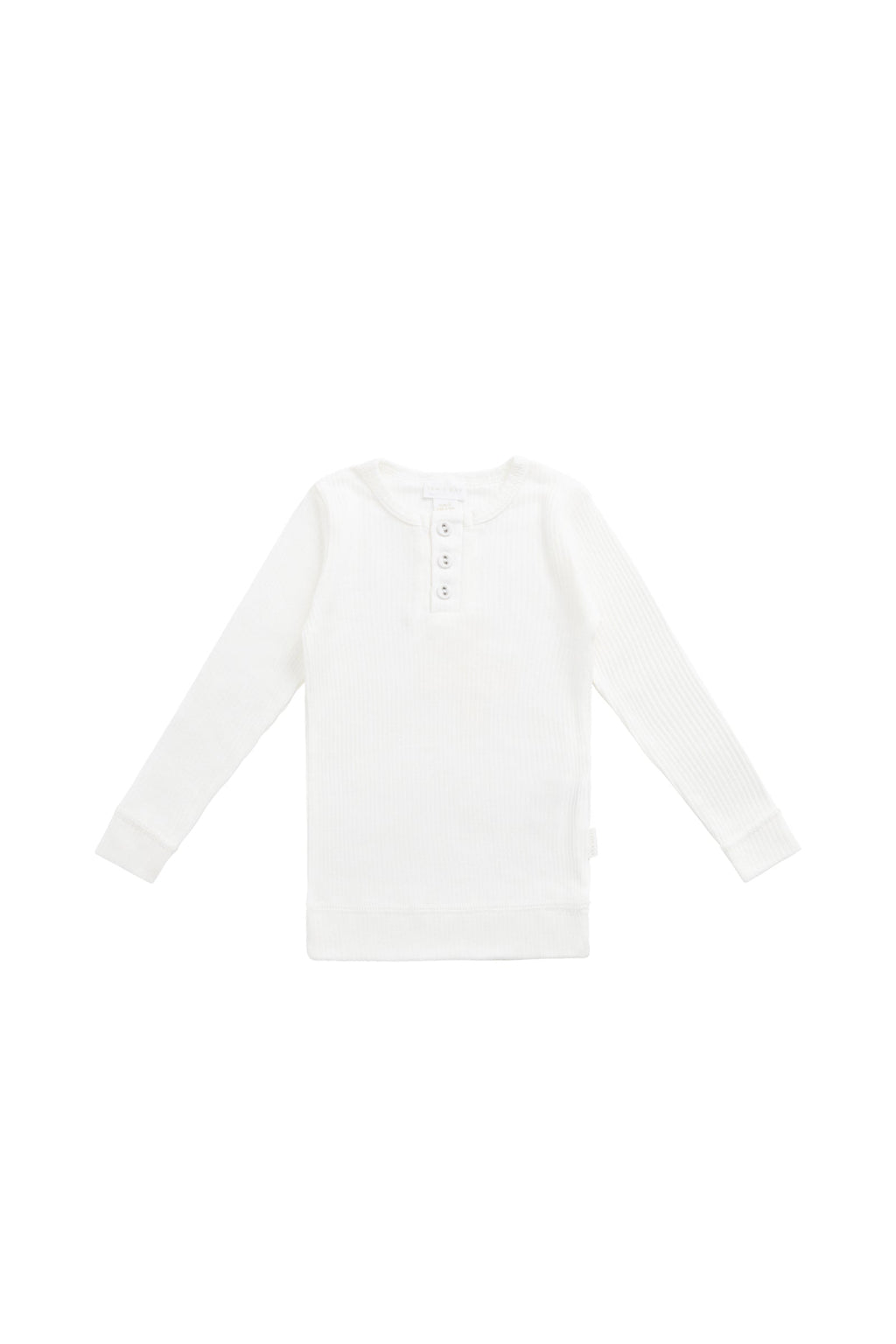 Henley à manches longues en coton modal uni Everyday Milk avec extensibilité douce et résistance aux taches pour enfants de 6 mois à 10 ans