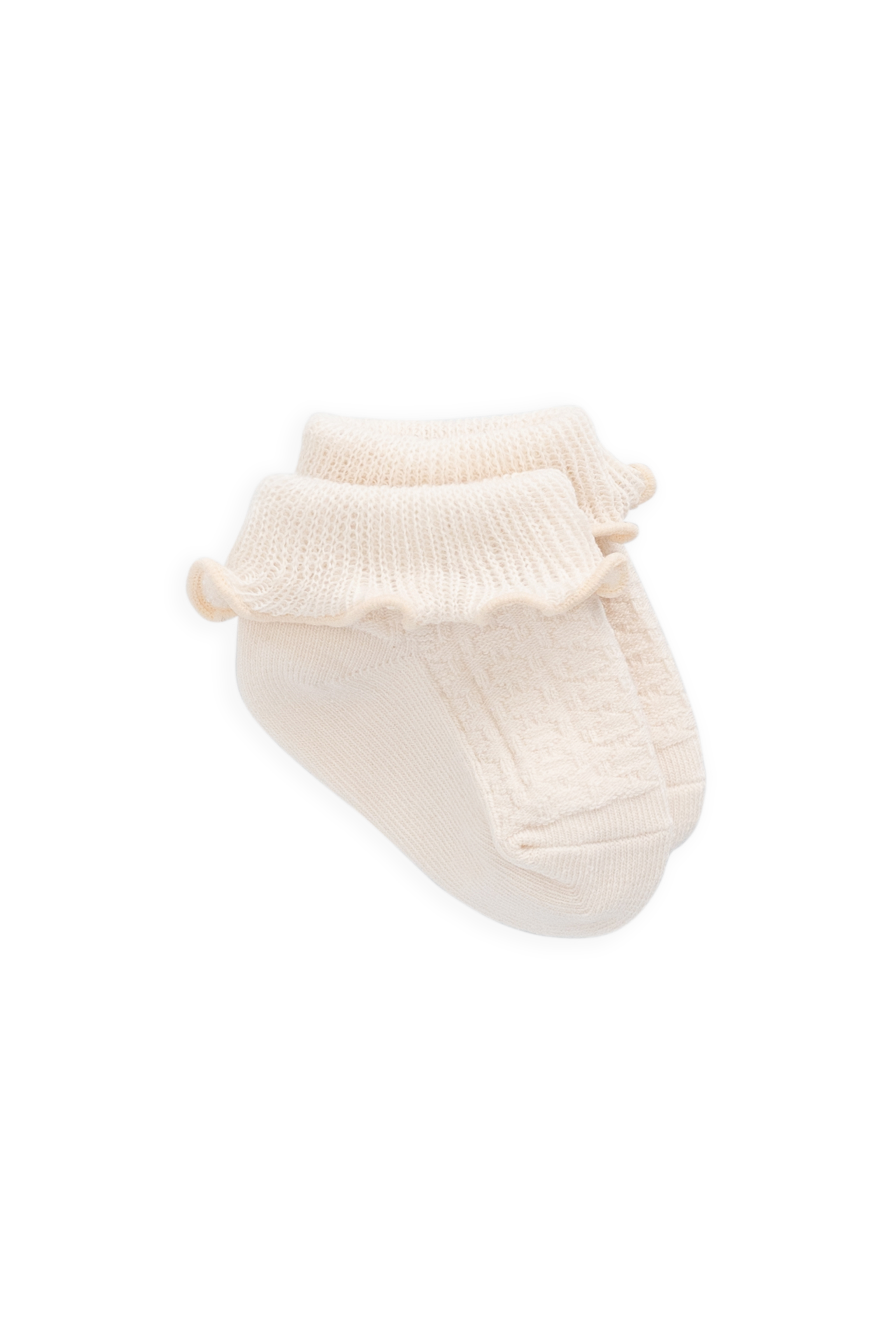 Chaussettes Volants Rose Poudré en Coton Mélangé Doux et Extensible pour Bébés et Enfants jusqu'à 10 Ans