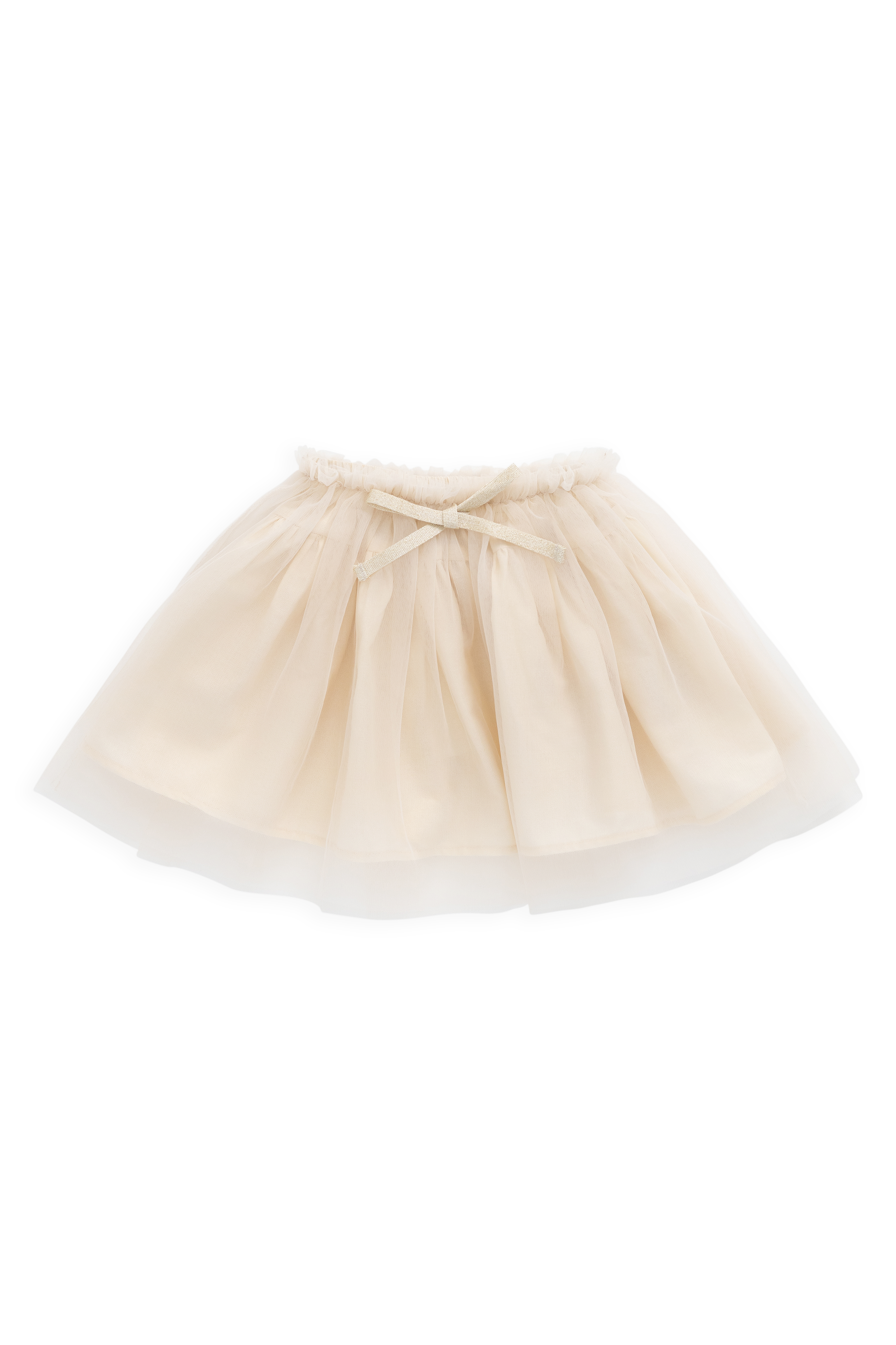 Jupe fluide doublée en tulle blanc uni et coton avec taille élastique, pour enfants de 6 mois à 10 ans