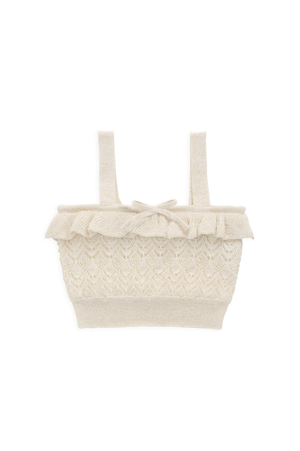 Haut en maille lurex de coton scintillant festif et neutre avec col à volants et subtiles paillettes pour enfants de 6 mois à 10 ans