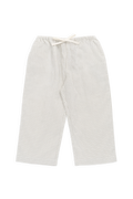 Pantalon à carreaux double fenêtre en pécane décontracté en coton biologique avec lien décoratif à la taille pour enfants de 6 mois à 8 ans