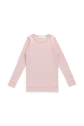 Haut à manches longues en coton et modal rose uni Everyday avec élasticité douce et sensation de légèreté pour enfants de 6 mois à 10 ans