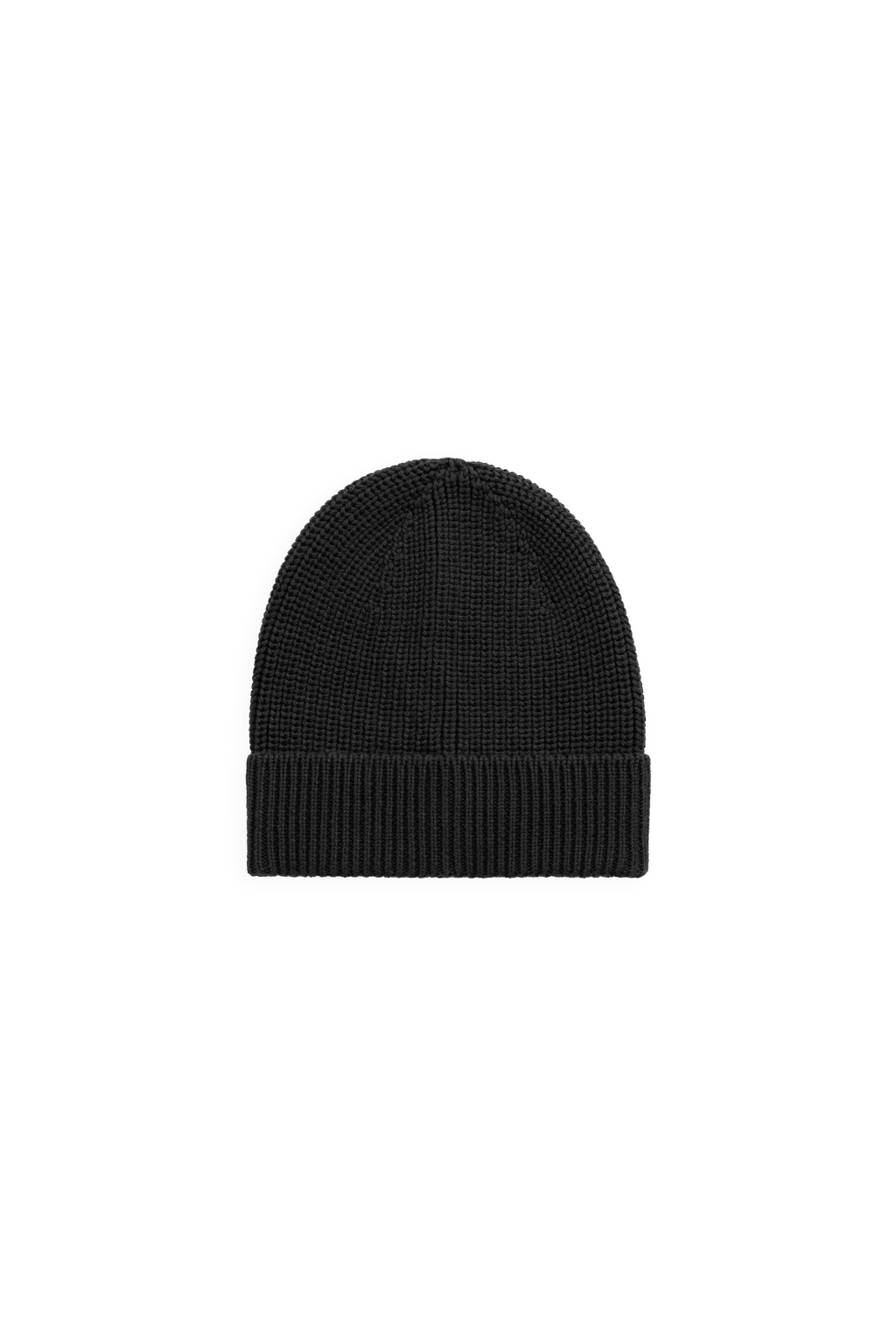 Bonnet côtelé en coton marron terre classique avec bord replié pour bébés et enfants
