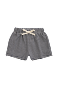 Short décontracté en coton Pima rayé nuage et marine avec taille élastiquée pour bébés et enfants de 0 à 8 ans